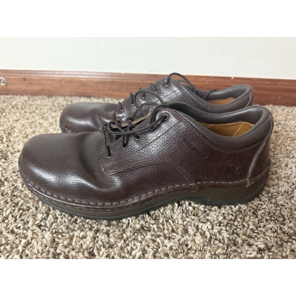Red Wing Shoes Work Shoe Oxford 8704 Mens Sz 13D Safety Toe Brown Leather